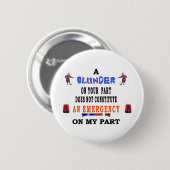 EEN BLUNDER RONDE BUTTON 5,7 CM (Voorkant /achterkant)