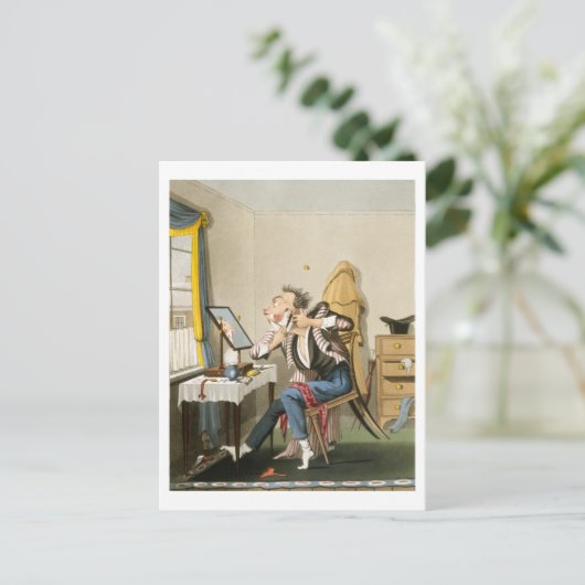 Een Blunt Razor, pub. door Hunt, 1827 (gekleurd et Briefkaart (Staand voorkant)