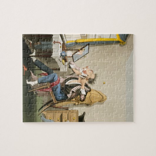 Een bluntse razor, pub. door Hunt, 1827 (gekleurd  Legpuzzel (Horizontaal)