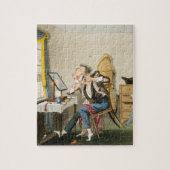 Een bluntse razor, pub. door Hunt, 1827 (gekleurd  Legpuzzel (Verticaal)