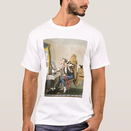 Een bluntse razor, pub. door Hunt, 1827 (gekleurd  T-shirt (Voorkant)