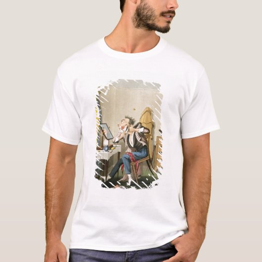 Een bluntse razor, pub. door Hunt, 1827 (gekleurd  T-shirt (Voorkant)