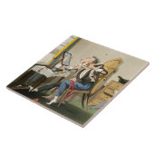 Een bluntse razor, pub. door Hunt, 1827 (gekleurd  Tegeltje (Zijkant)