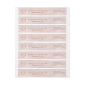 Een Blush Roze Waterverf Monogram Bruiloft Set (Vel)