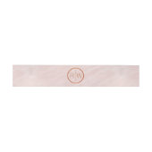 Een Blush Roze Waterverf Monogram Bruiloft Suite Uitnodigingen Wikkel (Vlak)