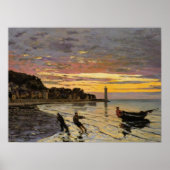 Een Boat Ashore, Honfleur Poster (Voorkant)