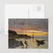 Een Boat Ashore, Honfleur van Claude Monet. Briefkaart (Voorkant / Achterkant)