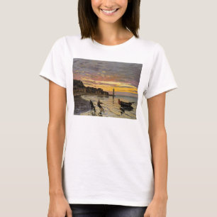 Een Boat Ashore, Honfleur van Claude Monet. T-shirt