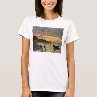 Een Boat Ashore, Honfleur van Claude Monet. T-shirt