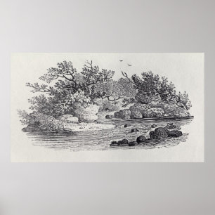 Een bocht in de rivier uit de geschiedenis van de poster
