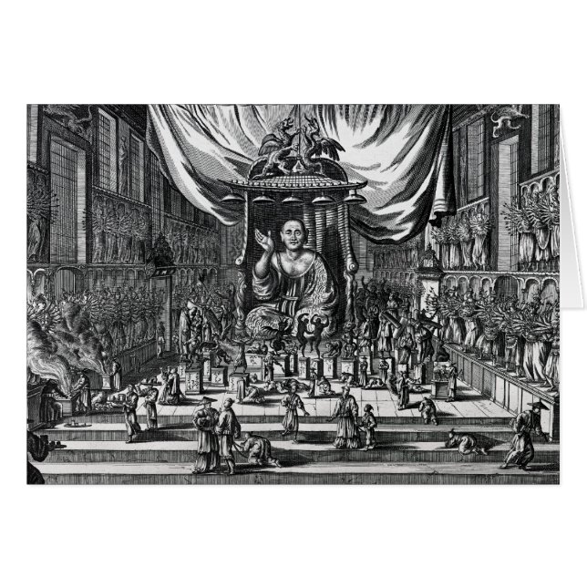 Een boeddhistische tempel, een illustratie (Voorkant Horizontaal)