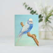 Een boedgie op een tak briefkaart (Staand voorkant)