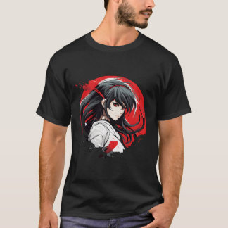 Een boeiend anime meisje vrienden t-shirt