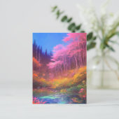 Een boeiende vertoning van magische moeraskleuren briefkaart (Staand voorkant)