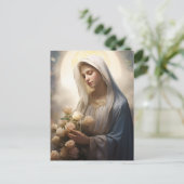 Een boeiende visie van de Heilige Maria Briefkaart (Staand voorkant)