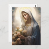 Een boeiende visie van de Heilige Maria Briefkaart (Voorkant / Achterkant)