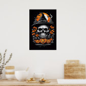 Een boeiende visie van Skeleton Witch Poster (Keuken)