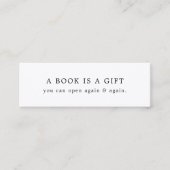 Een boek dat een Cadeaumoderne Minimale Mini Bladw Mini Visitekaartje (Voorkant)