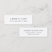 Een boek dat een Cadeaumoderne Minimale Mini Bladw Mini Visitekaartje (Voorkant / Achterkant)