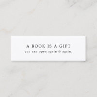 Een boek dat een Cadeaumoderne Minimale Mini Bladw