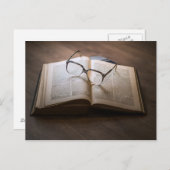 Een boek, een bril kaart (Voorkant / Achterkant)