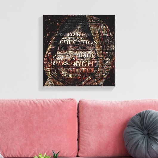 Eén boek, één pen, één kind en één leraar kunnen canvas afdruk (Insitu (Woonkamer))