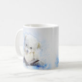 Een boek in Bedtime - een schattig teddybeer ontwe Koffiemok (Voorkant links)