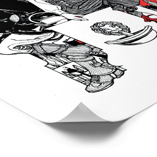 Een boek in Dusk Poster (Hoek)