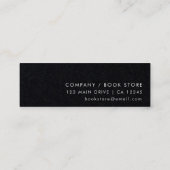 Een boek is een Dream Modern Black Mini Bladwijzer Visitekaartje (Achterkant)