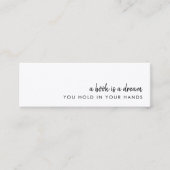 Een boek is een Dream Modern Mini Bladwijzer Card Mini Visitekaartje (Voorkant)