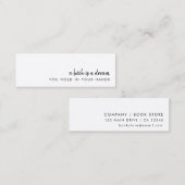 Een boek is een Dream Modern Mini Bladwijzer Card Mini Visitekaartje (Voorkant / Achterkant)