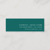 Een boek is een droom | Blauwgroen groene mini-Bla Mini Visitekaartje (Achterkant)