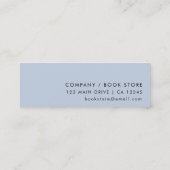 Een boek is een droom | Modern Blue Mini Bladwijze Mini Visitekaartje (Achterkant)