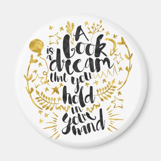 Een boek is een droommagneet magneet (Voorkant)