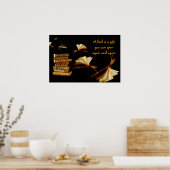 Een boek is een geschenk dat je opnieuw kunt opene poster (Keuken)