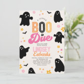 Een boek is een uitnodiging voor Baby shower (Staand voorkant)