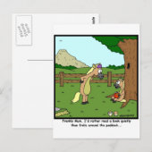 Een boek lezen briefkaart (Voorkant / Achterkant)