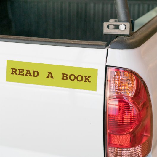 EEN BOEK LEZEN BUMPERSTICKER (Op Truck)