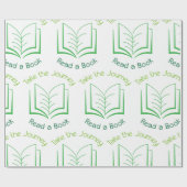 Een boek lezen cadeaupapier (Vlak)