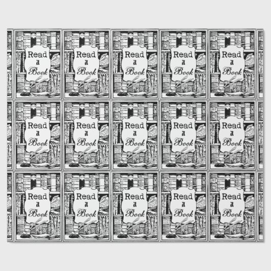 Een boek lezen cadeaupapier (Vlak)