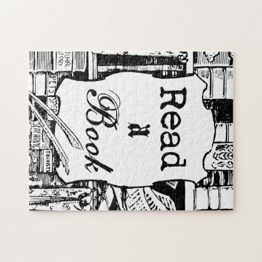 Een boek lezen legpuzzel (Horizontaal)