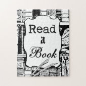 Een boek lezen legpuzzel (Verticaal)