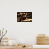 Een boek lezen poster (Keuken)