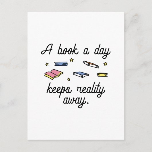 Een boek per dag briefkaart (Voorkant)