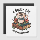 Een boek per dag houdt de realiteit op afstand (Voorkant / Achterkant)