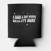Een boek per dag houdt de realiteit weg blikjeskoeler (Voorkant)