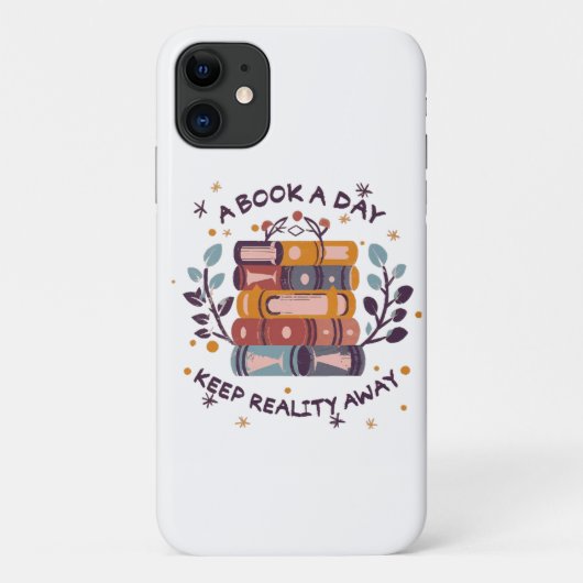 Een boek per dag houdt de realiteit weg Case-Mate iPhone case (Achterkant)