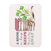 Een boek per dag houdt de realiteit weg magneet (Verticaal)