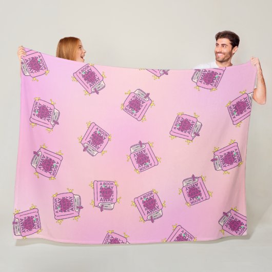 Een boek per dag houdt de realiteit weg - Schattig Fleece Deken (In situ)
