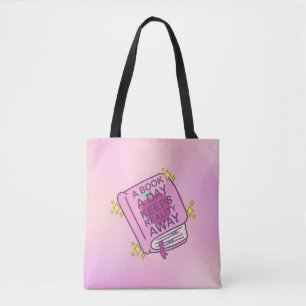 - een boek per dag houdt de realiteit weg tote bag